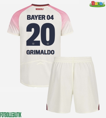 Bayer Leverkusen Alejandro Grimaldo #20 Bortaställ Barn 2025-26 Kortärmad (+ Korta byxor)